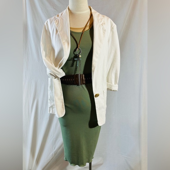 Ribbed Knit Paperoc Tank and Midi Skirt Set in Sage Green - Picture 13 of 13